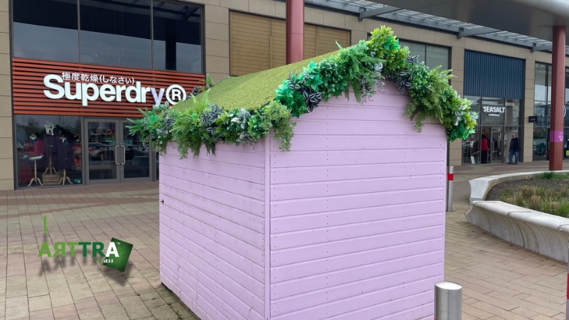ARTTRAGrass® Rushden Lakes Shopping Pink Shed